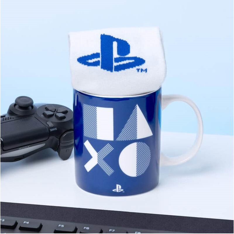 【Playstation】PS5經典符號馬克杯加襪子套組 - 其他 - 其他材質 多色