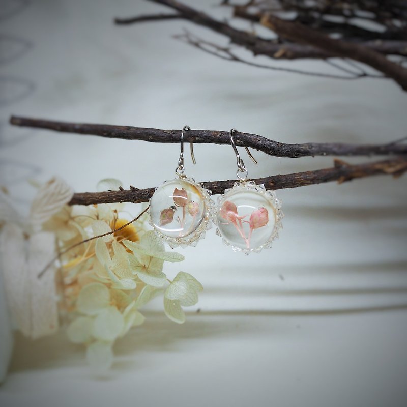 Earrings - Glass - Crystal - Dried Flowers - Earrings & Clip-ons - Glass 