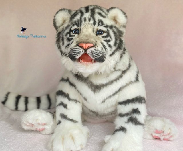 ホワイトタイガーのリアルなおもちゃ - ショップ NatalyaPushkarevaToy