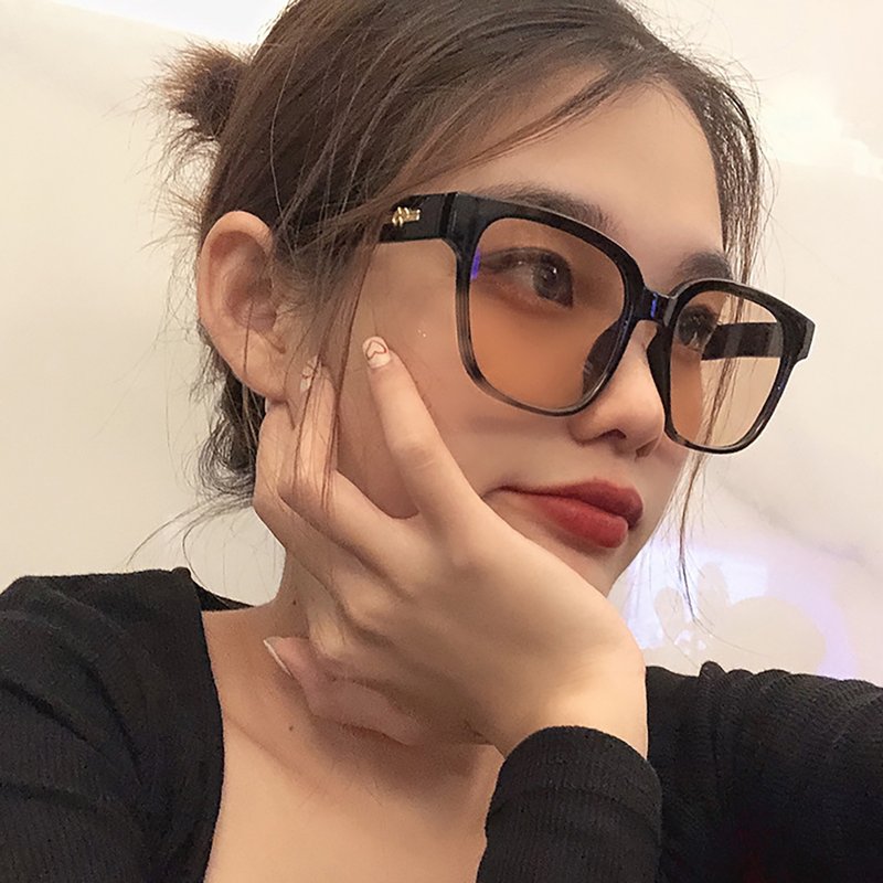 แว่นกันแดดทรงตาแมวแฟชั่นสำหรับผู้หญิง แว่นกันแดง UV400 - แว่นกันแดด - พลาสติก สีดำ