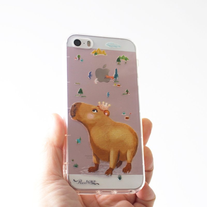 水豚君防摔氣囊手機殼 iPhone Samsung HTC LG Sony 免費加名 - 手機殼/手機套 - 矽膠 卡其色