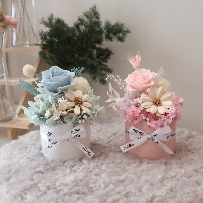 Never Withered Rose\ Romantic Rose Potted Flower Table Flower Preserved Flower Handmade Margaret - ของวางตกแต่ง - พืช/ดอกไม้ 