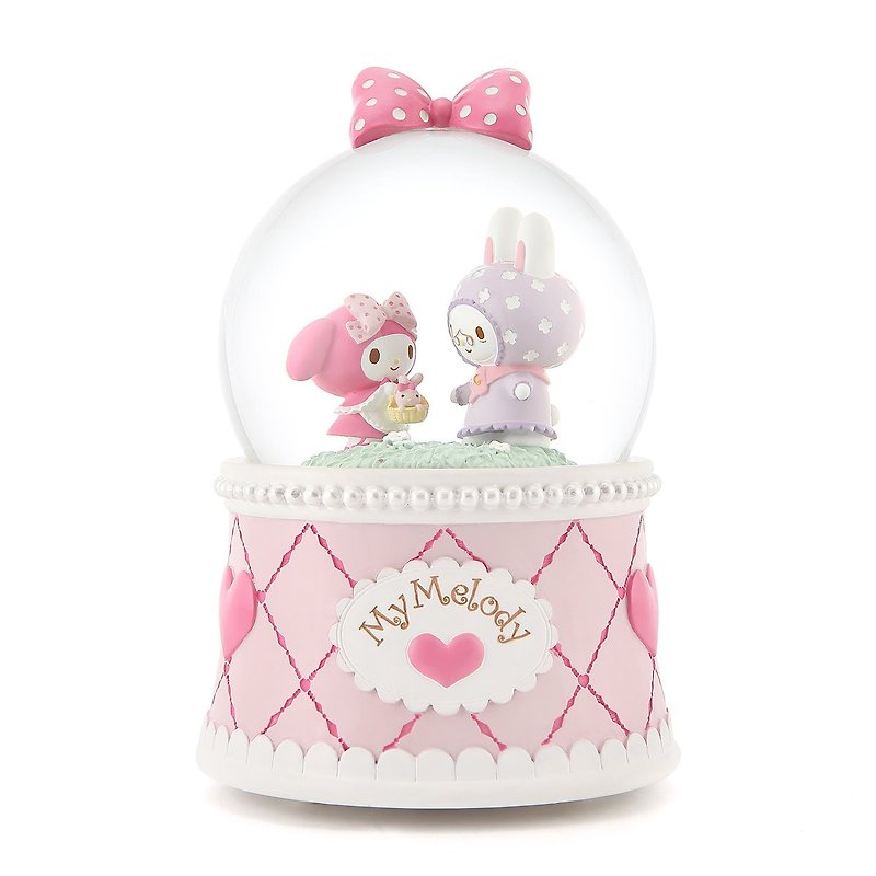 My Melody Little Red Riding Hood Crystal Ball Music Box Birthday Valentine's Day Christmas Gift Healing Stress - Items for Display - Glass 