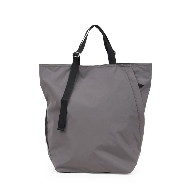 City系列新品 | CUBA 雙面側背手提包L號(鐵灰) 肩帶可調大容量袋 - 側背包/斜背包 - 尼龍 灰色