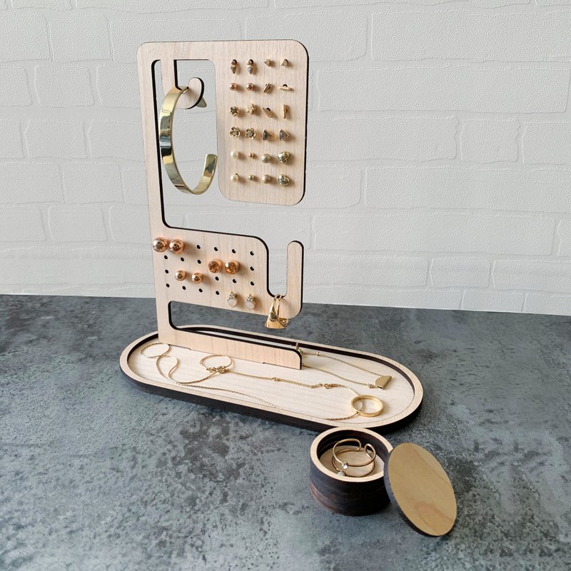首飾座 Jewelry Organizer - 居家收納/收納盒/儲物盒 - 木頭 咖啡色