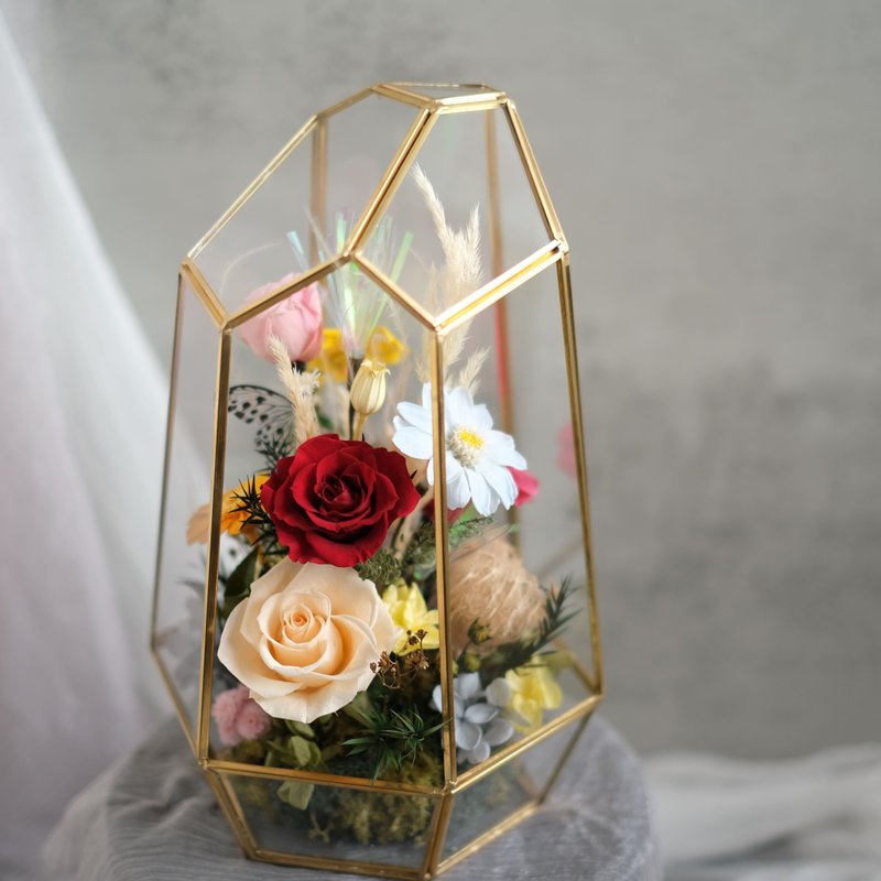 [Utopia] Preserved Flower Glass Flower House Imported Preserved Flowers from Japan - ช่อดอกไม้แห้ง - พืช/ดอกไม้ 