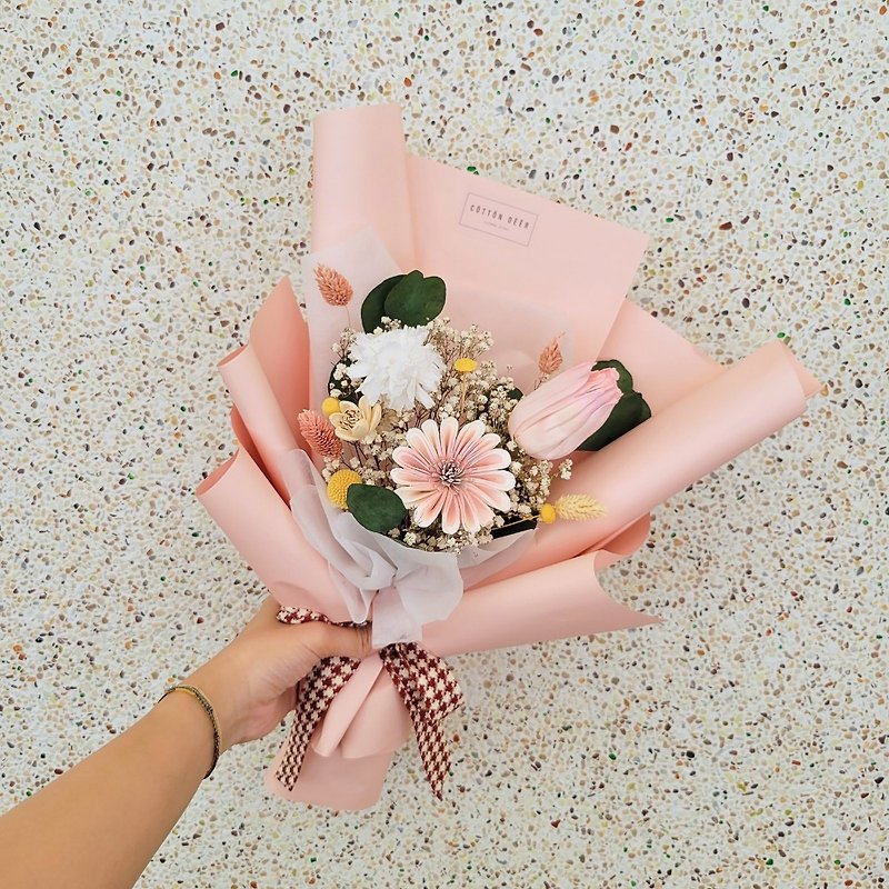 【現貨】索拉太陽花花束。禮物。附提袋。畢業。老師禮物 - 乾燥花/永生花 - 植物．花 