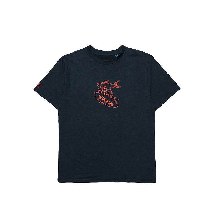 Milkfish Surf Collagen Printed Tee-Deep Sea Blue - Men's T-Shirts & Tops - Other Man-Made Fibers 