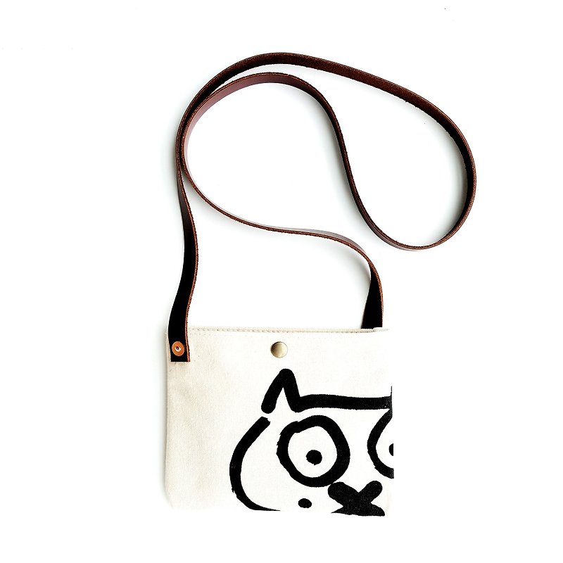 VINTAGE Personality Original Retro DIY Manual Shoulder Messenger Cat Mini Mobile Phone Pouch - Handbags & Totes - Other Materials 