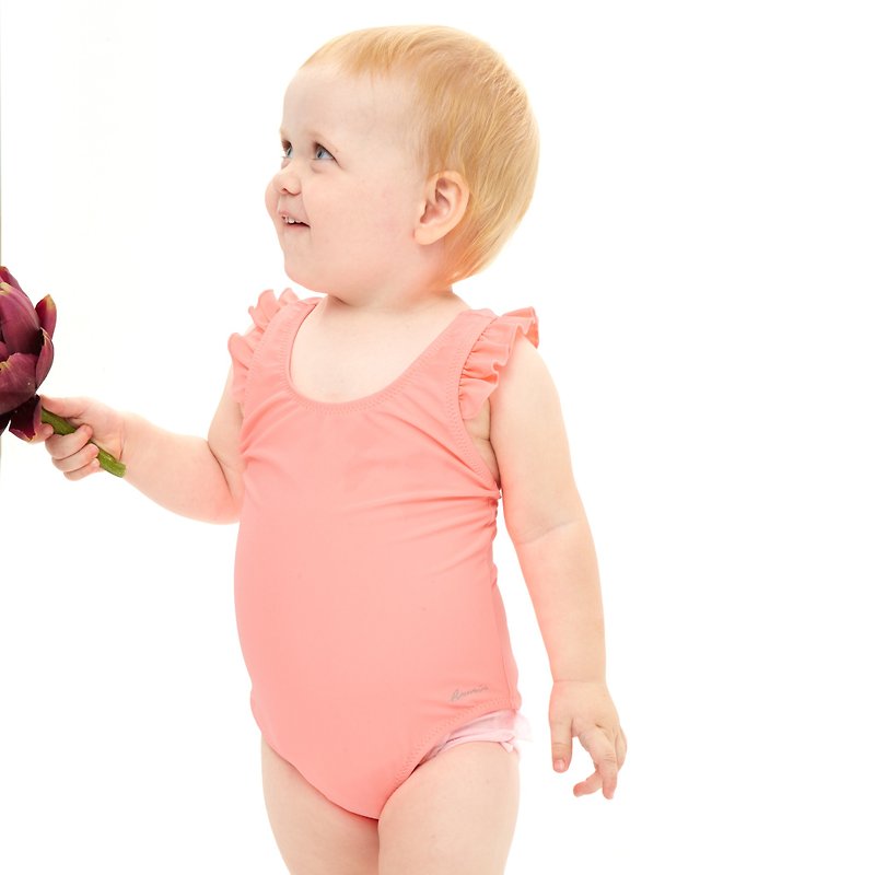 PENELOPE 花邊膊帶連身泳衣-童裝 - 嬰兒/兒童泳衣 - 其他材質 粉紅色
