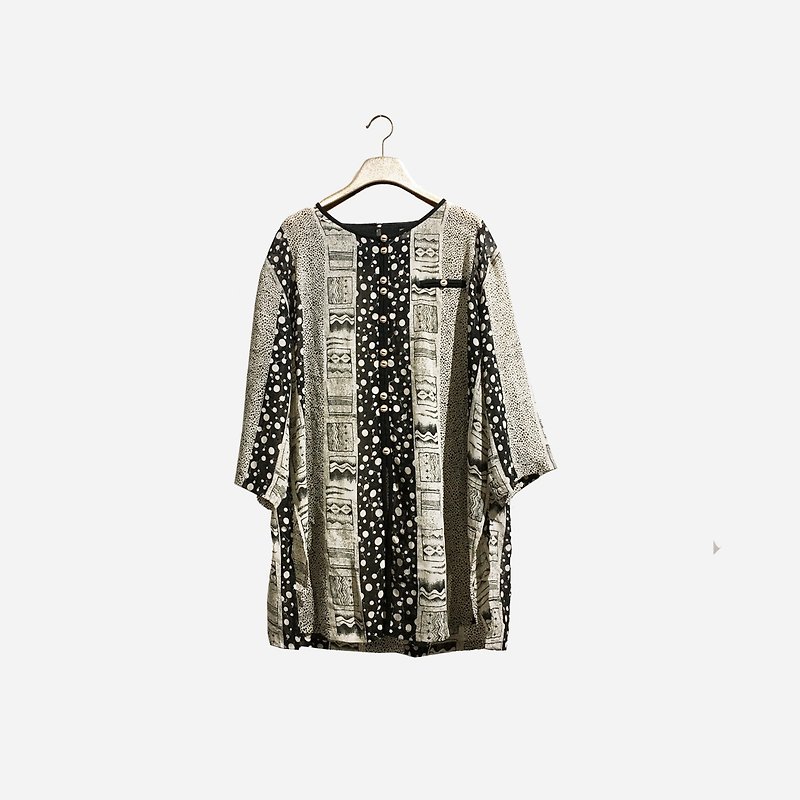 Dislocation vintage / line drawing top no.1358 vintage - Women's Tops - Polyester Black