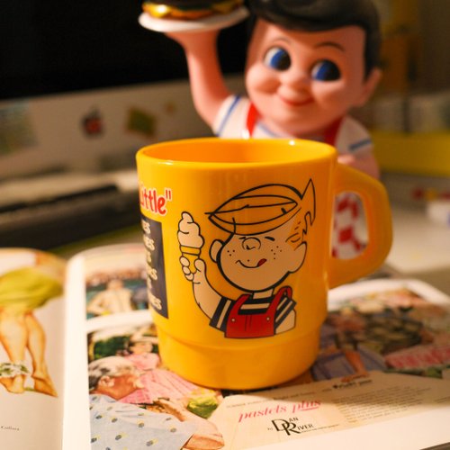 レア ファイヤーキング デイリークイーン マグ ファイヤーキングの交換用レトロアメリカン広告ミルクカップマグ