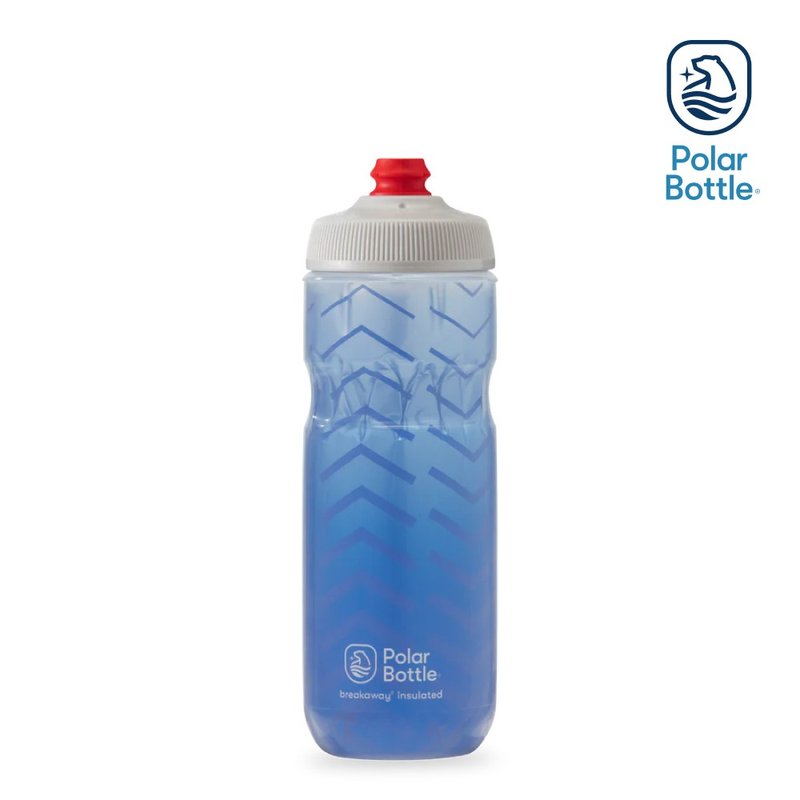 Polar Bottle 20oz Double Layer Cooling Spray Bottle BOLT Blue Silver - Fitness Accessories - Plastic Blue