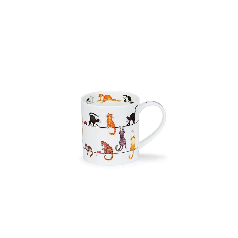 【100% Made in UK】Dunoon Playtime Mug Cat Bone China Mug-350ml - แก้วมัค/แก้วกาแฟ - เครื่องลายคราม 