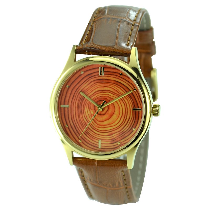 クリスマスギフトバウムクーヘン時計ゴールドニュートラルデザイン世界中に送料無料 - 腕時計 - 金属 ゴールド