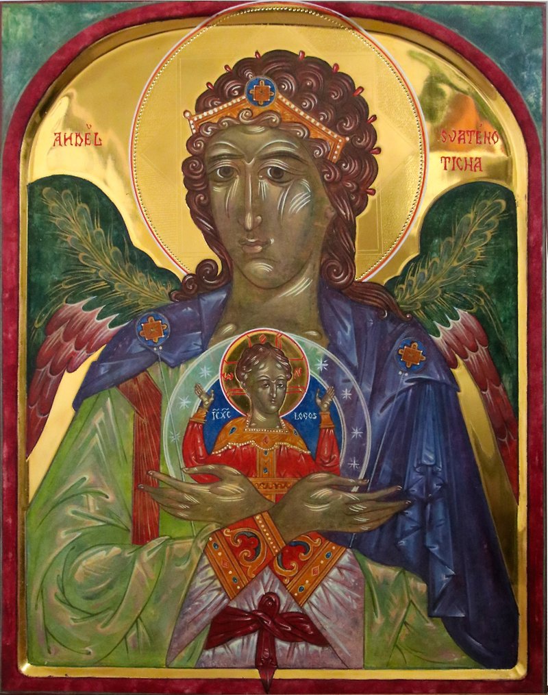 Icon/Angel Hesychia/Orthodox Icon/Christian Painting/Russian Icon/Byzantine - Wall Décor - Other Materials Multicolor