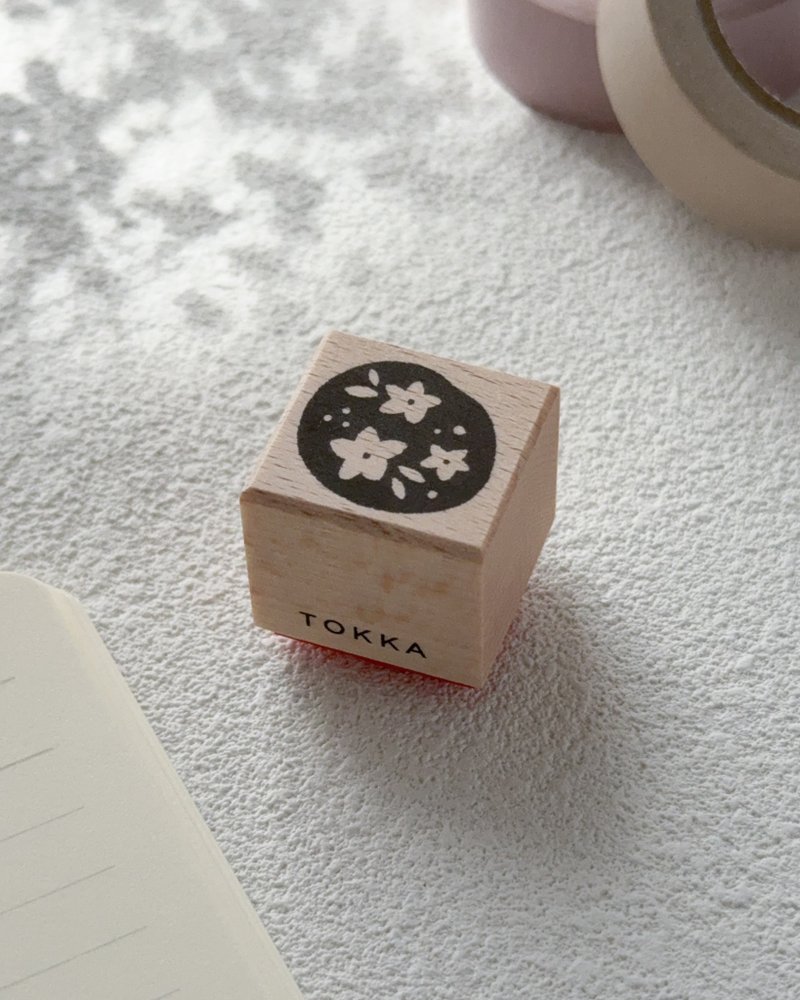 ちいさな花の2×2cmラバースタンプ | 星咲く庭　ナチュラルモチーフ - 印章/印台 - 木頭 