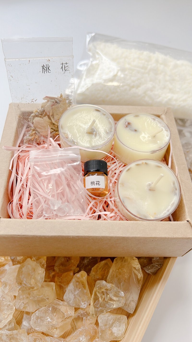 許願蠟燭線上課程+材料包~快速招財&貴人桃花&平安保護 - 香氛蠟燭/燭台 - 植物．花 