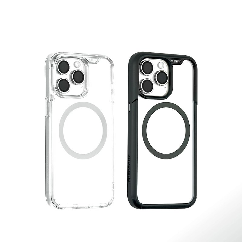 imos iPhone15 series magnetic military standard shockproof protective case (2 colors) - เคส/ซองมือถือ - วัสดุอื่นๆ หลากหลายสี