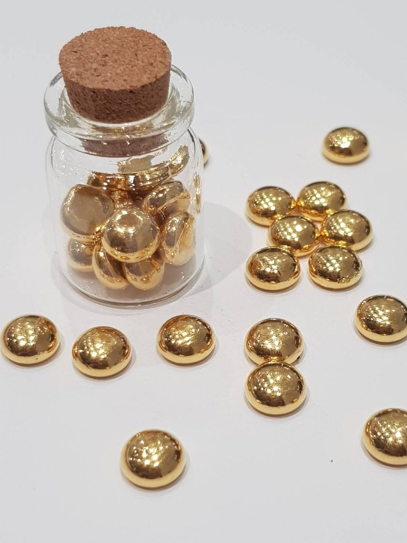 純黃金9999-小金豆-3克-單顆-存金-金塊原料製作-贈送收納瓶 - 其他 - 24k 金 金色
