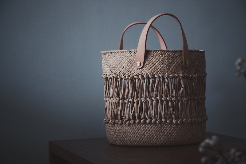 Simple Life | Fishing Net Cylindrical Bag - Handbags & Totes - Plants & Flowers 