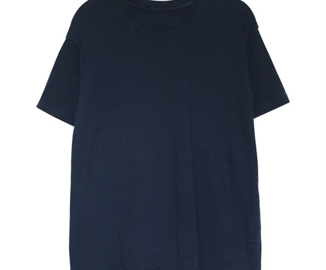 Oversized T-Shirt Blue Slub Cotton Jersey