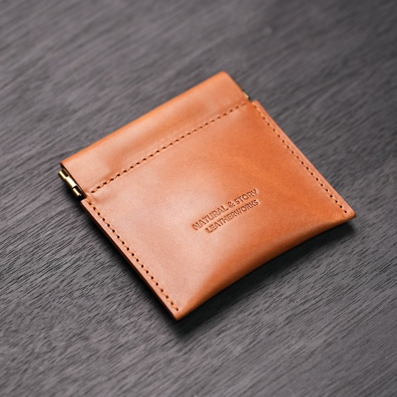 [NS leather goods] Italian imported cowhide shrapnel gold bag/coin purse/gift (free print) - Coin Purses - Genuine Leather 