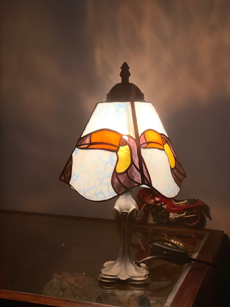 Handmade Retro Inlaid Glass Table Lamp - Lighting - Glass Multicolor