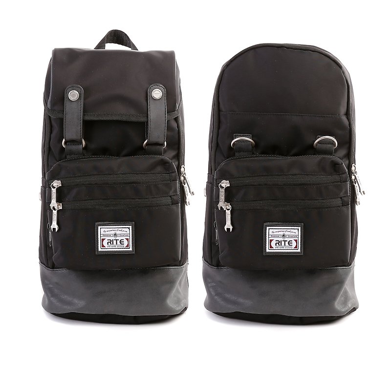 RITE twin package ║ warhead package x robot package (M) - nylon black ║ - Messenger Bags & Sling Bags - Paper Black