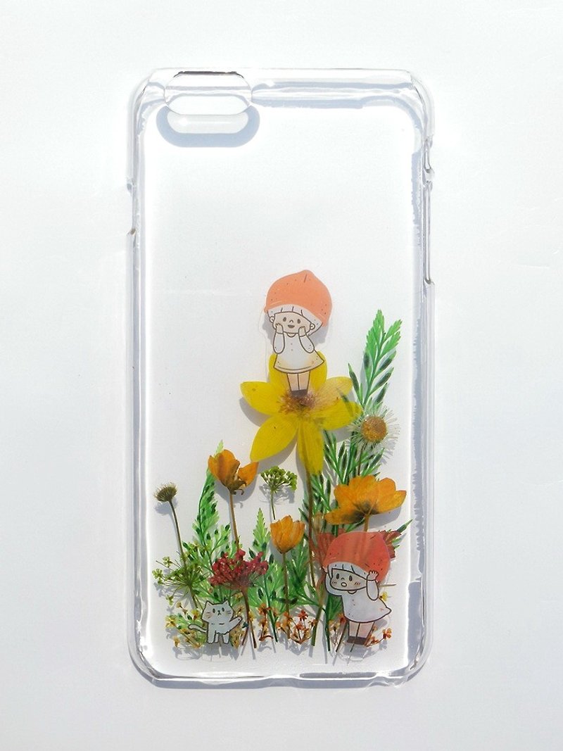 Anny's workshop hand-made pressed flower phone case for iphone 6 plus and 6S plus, Komori Yong (spot) - เคส/ซองมือถือ - พลาสติก 