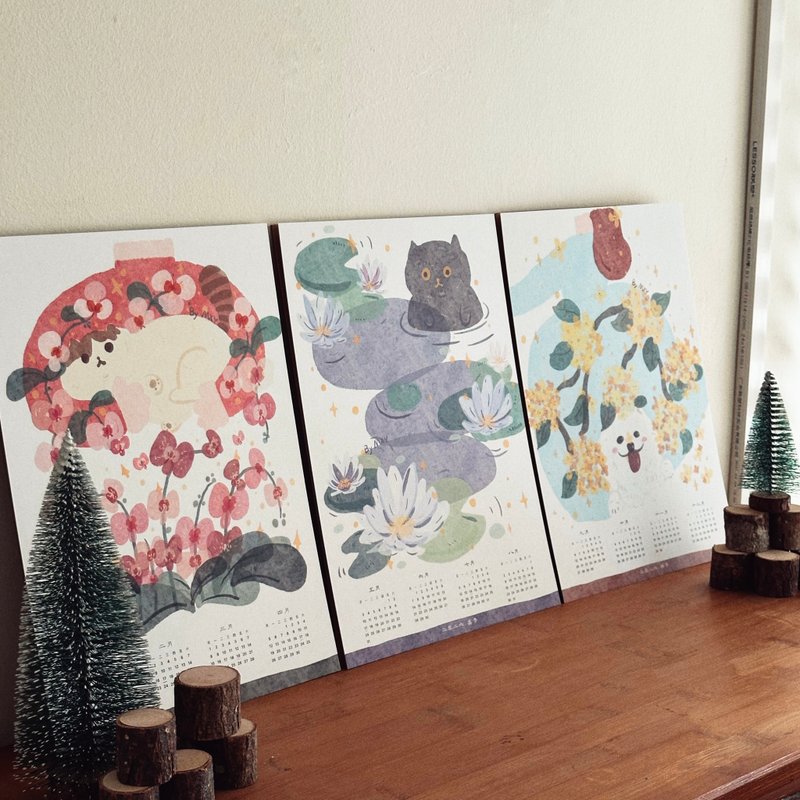 【福魚原創】2026花季插畫系列月曆 - 日曆/月曆/年曆 - 紙 