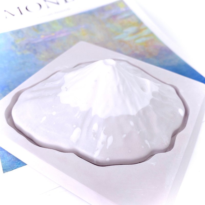 富士山香石（皿付） - アロマ・線香 - その他の素材 透明