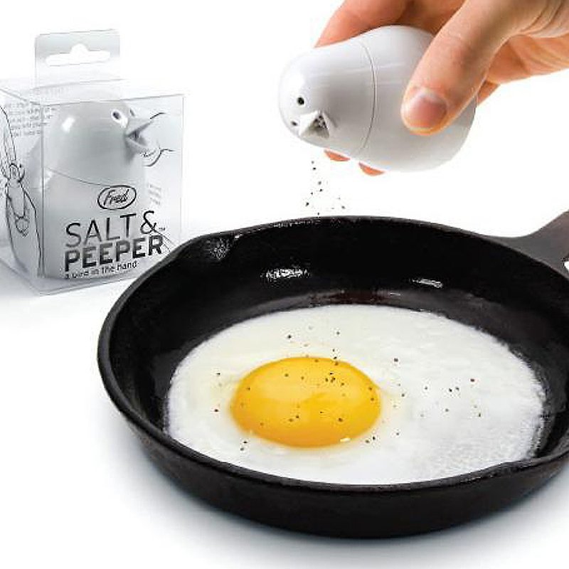 Salt & Peeper All-in-one dual-use little white bird pepper and salt shaker - ขวดใส่เครื่องปรุง - พลาสติก ขาว