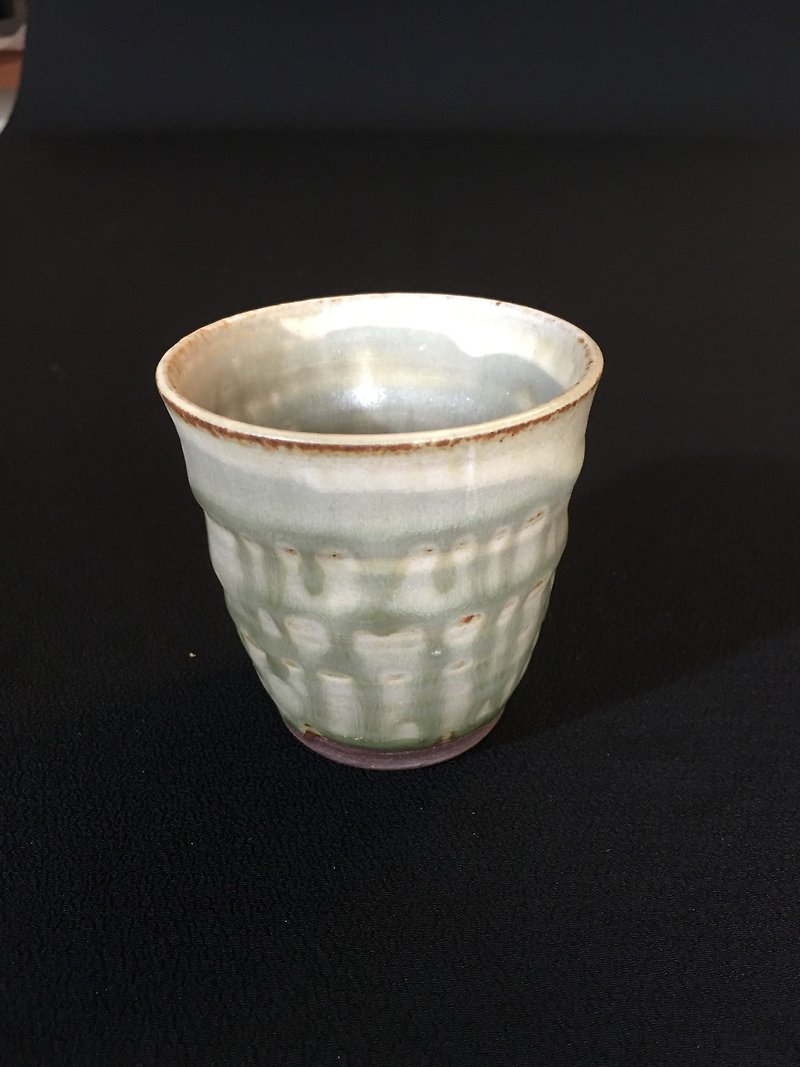灰釉粉引フリーカップ - 急須・ティーカップ - 陶器 グリーン