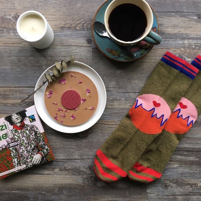 GillianSun Socks Collection 【HOT 熱銷款】1615RD - 襪子 - 棉．麻 紅色
