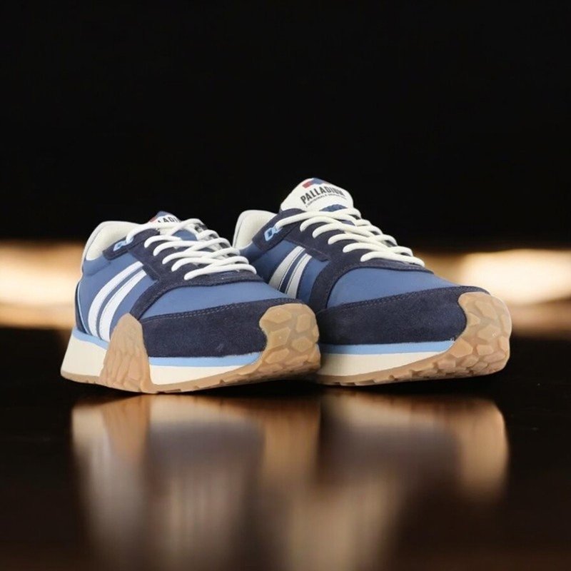 PALLADIUM TROOP RUNNER FLAME 復古拚色軍種潮鞋 海軍藍 74487 - 男休閒鞋 - 其他材質 多色