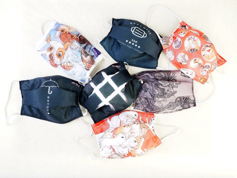 Adult Size Mask Salo Anti Droplet Fabric MASK layers Dust Protect  1 Set SET III - 口罩/口罩收納套 - 其他材質 白色