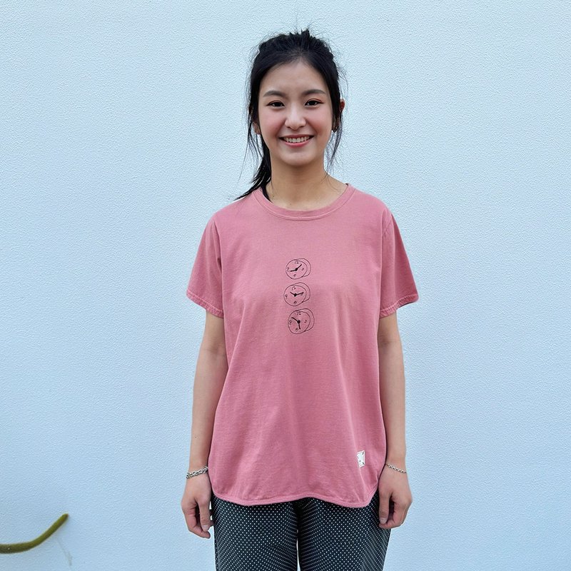 Hana Mokuba 圓領時鐘繡花T恤 - 女 T 恤 - 其他材質 