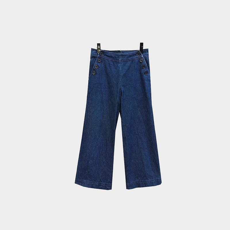 Ancient dark blue nine points jeans - Women's Pants - Polyester Blue
