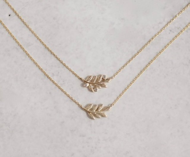 Foliage necklace P089K10 - Shop ateliersimo Necklaces - Pinkoi