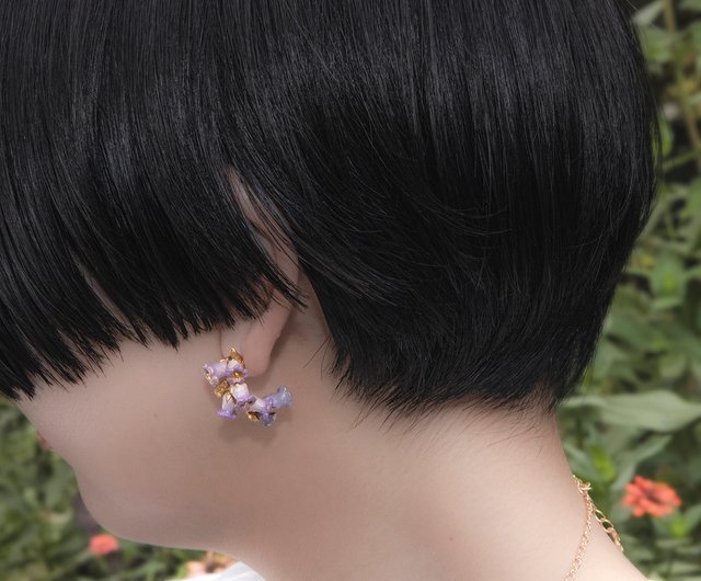 カンパニュラピアス Campanula PA574 - ショップ PalnartPoc ピアス・イヤリング - Pinkoi