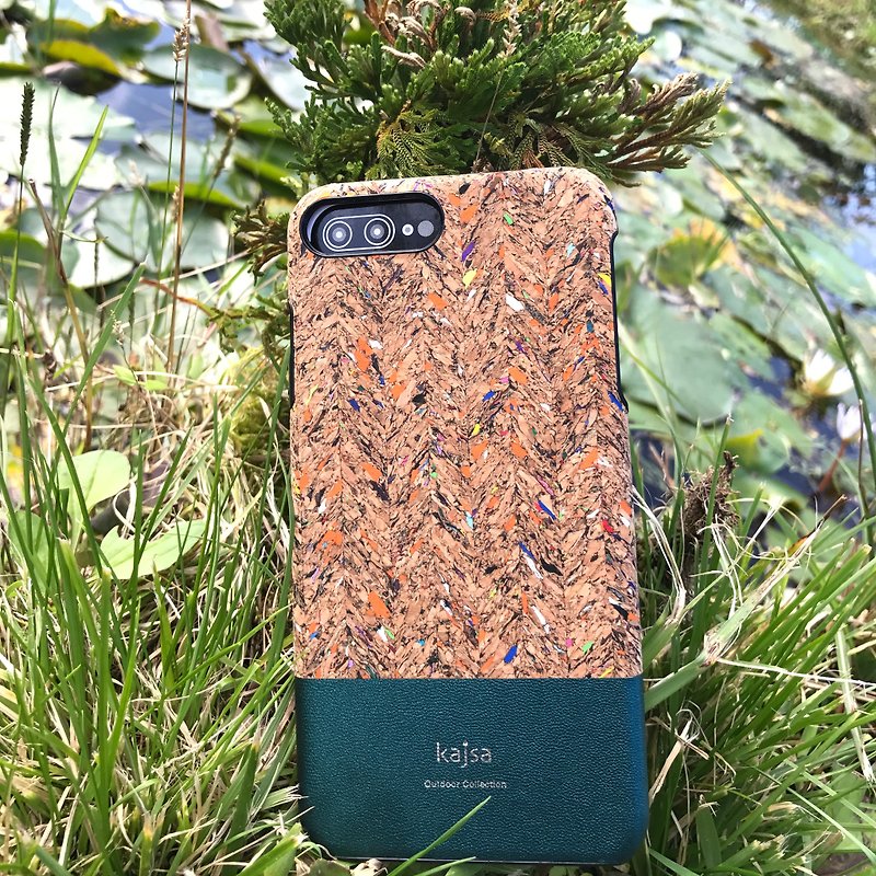 Cork single cover phone case green - Other - Wood 