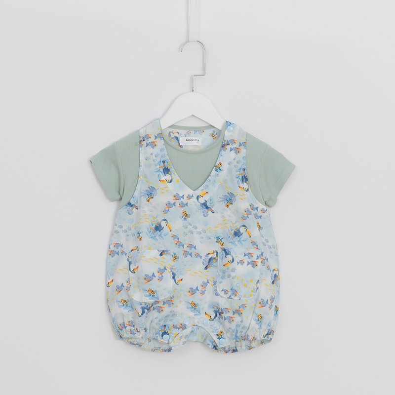 Huge birdcage faux two piece onesies - Onesies - Cotton & Hemp 