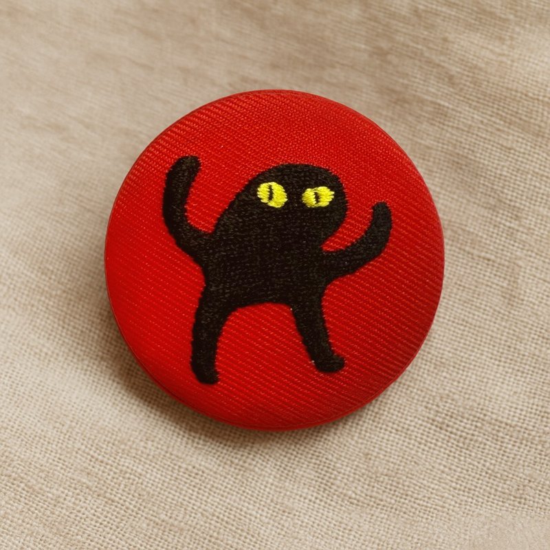 【迷因貓貓系列】氣到咪咪貓貓 | 刺繡徽章 - 胸針 - 繡線 多色