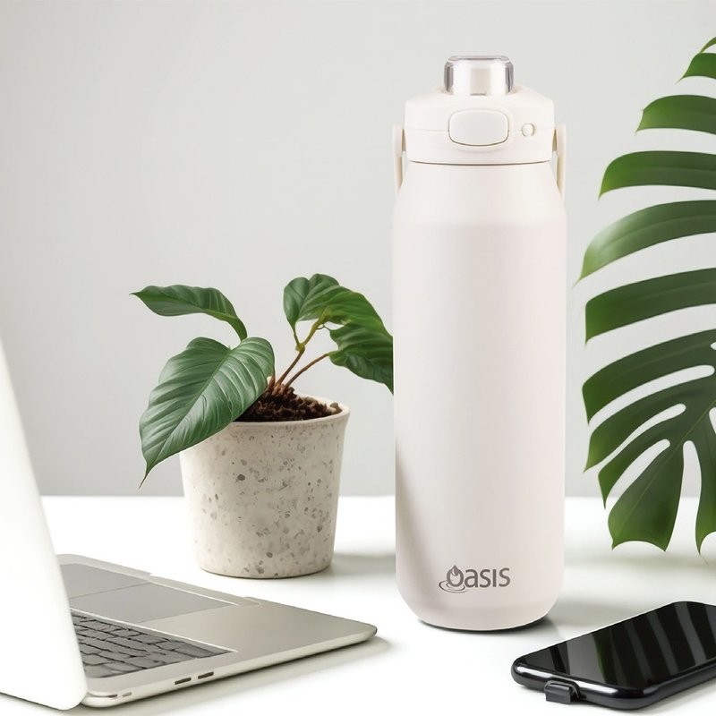 Oasis 三層陶瓷彈蓋保溫/保冰瓶 1000ml - 保溫瓶/保溫杯 - 不鏽鋼 多色