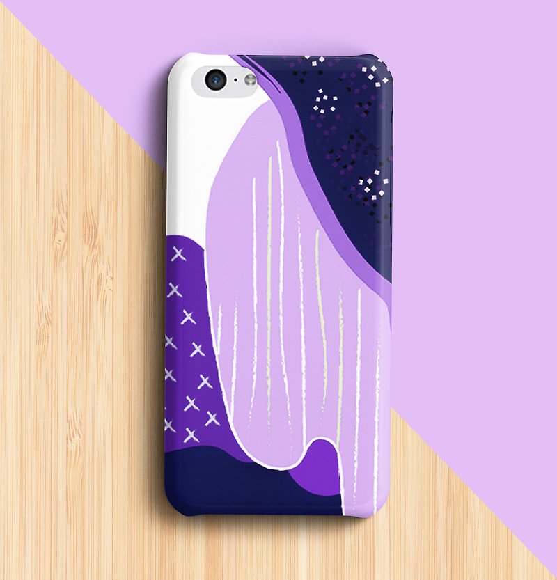 Snowing-Purple Phone case - เคส/ซองมือถือ - พลาสติก สีน้ำเงิน