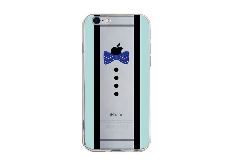 Bowtie Office Worker suit mobile phone case Apple iPhone Samsung Huawei Sony - Phone Cases - Plastic Blue