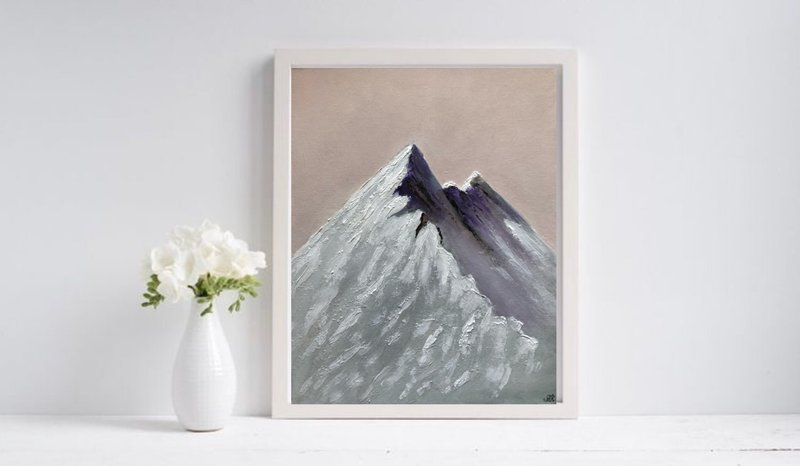 Everest Original acrylic painting on canvas panel - 壁貼/牆壁裝飾 - 棉．麻 多色