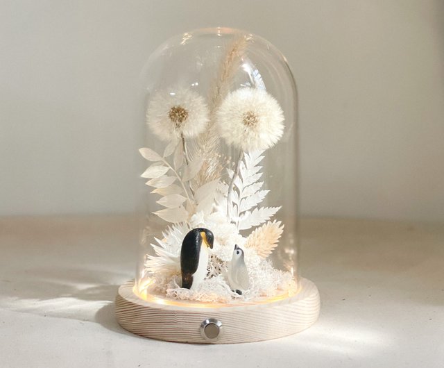 ペンギンファミリータンポポ白雪姫ワールドx不滅の乾燥ステンドグラス