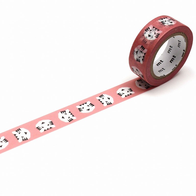 mt x PAPIER TIGRE 和紙マスキングテープ / ピンクタイガー (MTPAPI05) - マスキングテープ・PET テープ - 紙 ピンク
